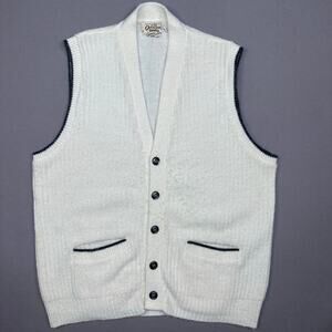 Vintage 1960’s Orlon Campus Sweater Vest Mens Large Preppy Academia